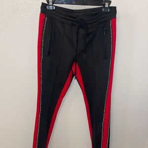 PAM & GELA Track Pant Red Black Crystal Size SP